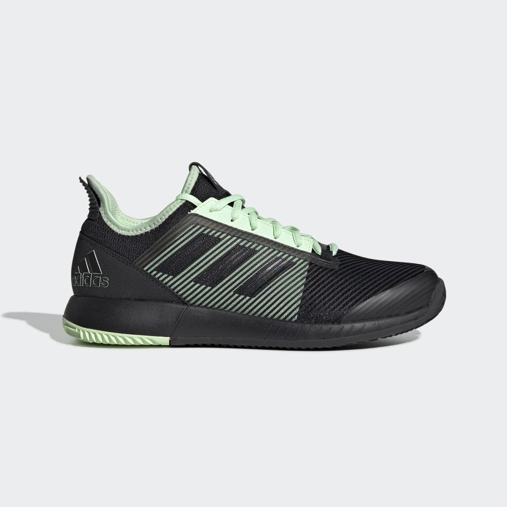 Adidas Women's Adizero Defiant Bounce 2 Tennis Shoes Black/Green Ireland EF0560